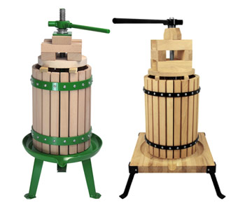 Weinpressen aus Akazienholz und Buchenholz